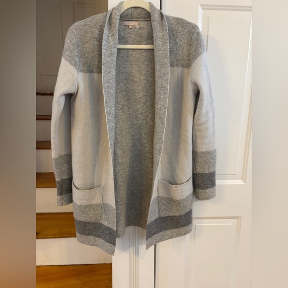 Benedetto B open front cardigan, merino wool/cashmere M soft, cozy - Picture 3 of 6